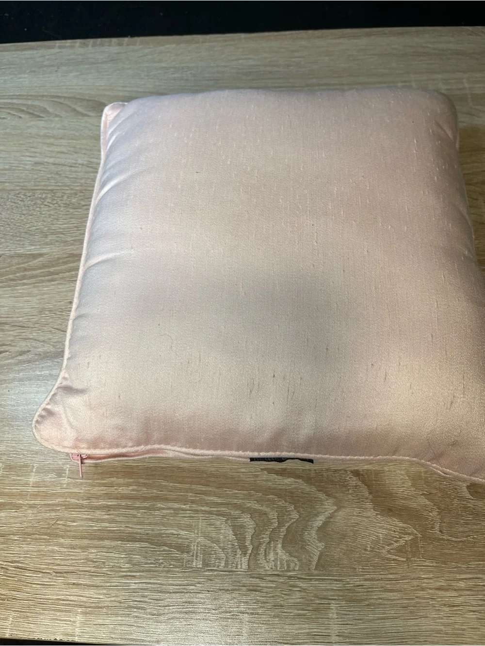 Blush Pink Decorative Accent Pillow - Soft Solid Square Cushion